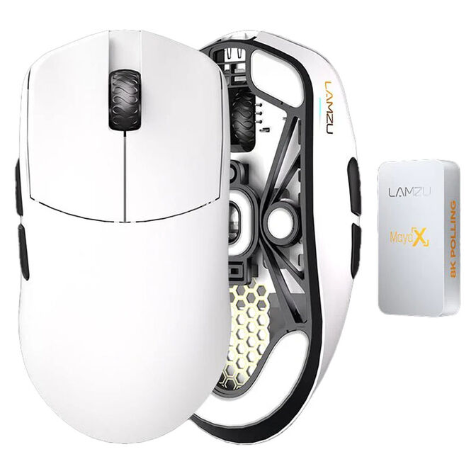 Lamzu Maya X Gaming Maus, 8.000Hz - Cloud White image number 3