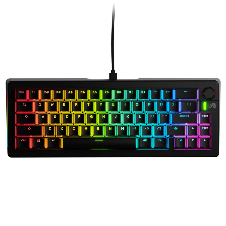 Glorious GMMK 3 65% Custom Gaming Keyboard - Pre-Built, ANSI (US), Fox Switches, Black image number 1