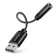 AXAGON ADA-HA USB-A Hi-Res Audio-Adapter, 3,5-mm-Klinke, 32 Bit und 384kHz - schwarz image number null