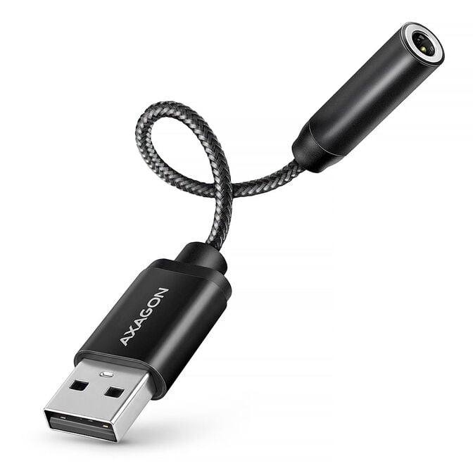 AXAGON ADA-HA USB-A Hi-Res Audio-Adapter, 3,5-mm-Klinke, 32 Bit und 384kHz - schwarz image number 0