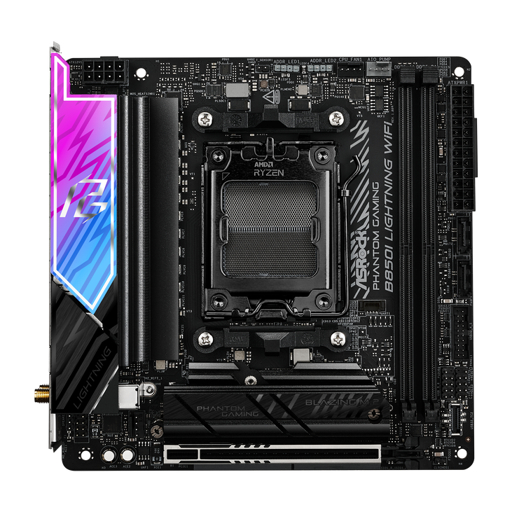 ASROCK B850I Lightning WiFi Mainboard, Sockel AM5, AMD B850, Mini-ITX, DDR5 image number 3