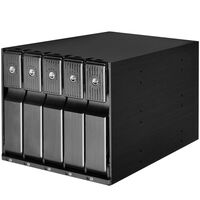 SilverStone SST-FS305-12G External 3.5-Inch Enclosure, 5-Bay - Black