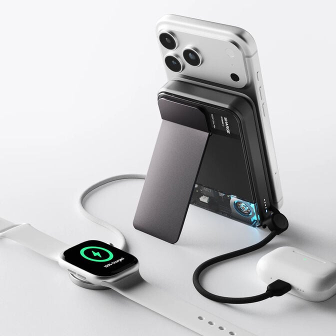 SHARGE ICEMAG 3 Qi Wireless Magnetic Powerbank 10000 mah  - Black image number 2