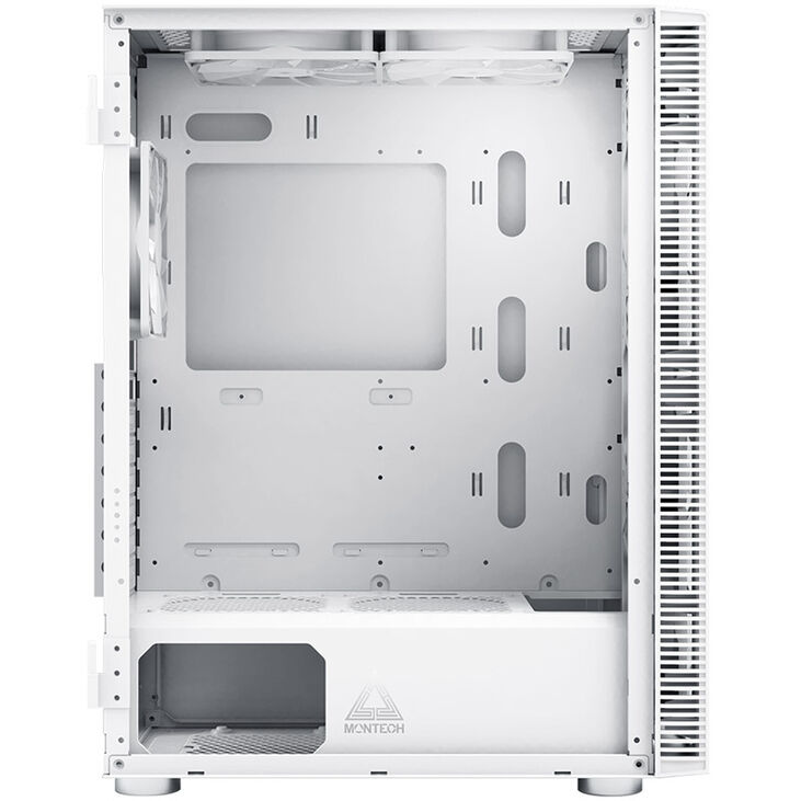 Montech X3 Glass Mid Tower, RGB, Tempered Glass - White image number 1
