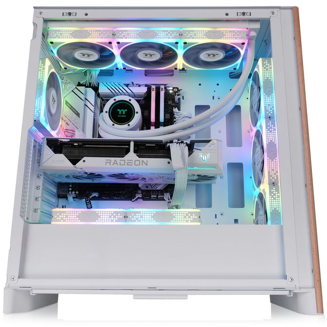 Thermaltake S370 WS PC Case, Mid-Tower, E-ATX, Tempered Glass - white image number 6