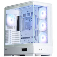 Zalman P50 DS PC-Geh&auml;use, Midi-Tower, ATX, RGB, Tempered Glass - wei&szlig;