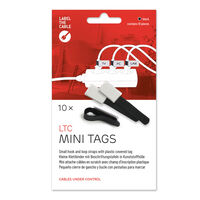 LABEL THE CABLE Mini Velcro Ties 10-piece Set - black