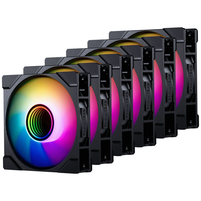 PHANTEKS "Build Kit" 6x M25 Gen2 PWM D-RGB Reverse Blade Lüfter, 120mm - schwarz Image