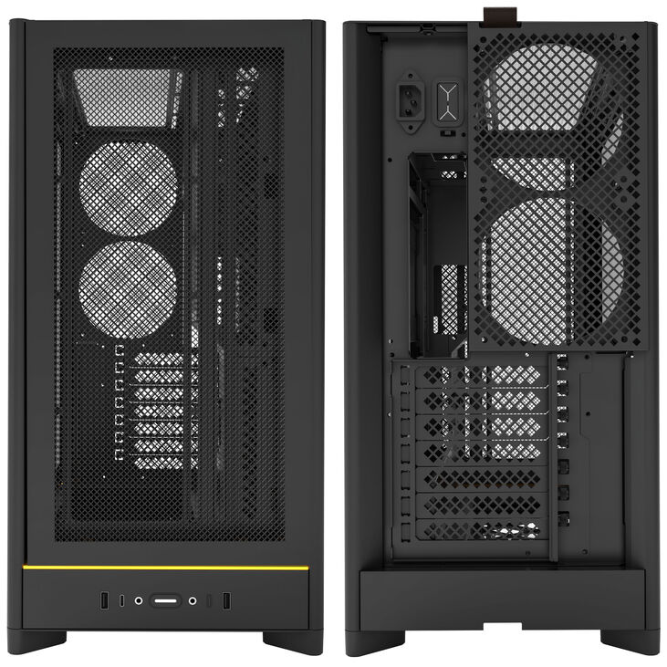 Montech HS01 PRO PC-Gehäuse, Midi-Tower, ATX, aRGB, Tempered Glass - schwarz image number 6