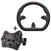 Asetek SimSports Forte GT Button Box + GT Rim - Closed D, Leder - schwarz