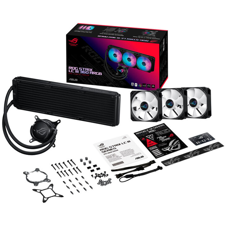 ASUS ROG STRIX LC III 360 ARGB AIO Cooler - Black image number 8