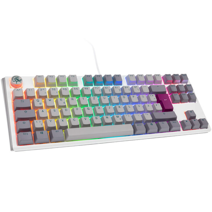 Ducky One 3 Mist Grey TKL Gaming Tastatur, RGB LED - MX-Red image number 0