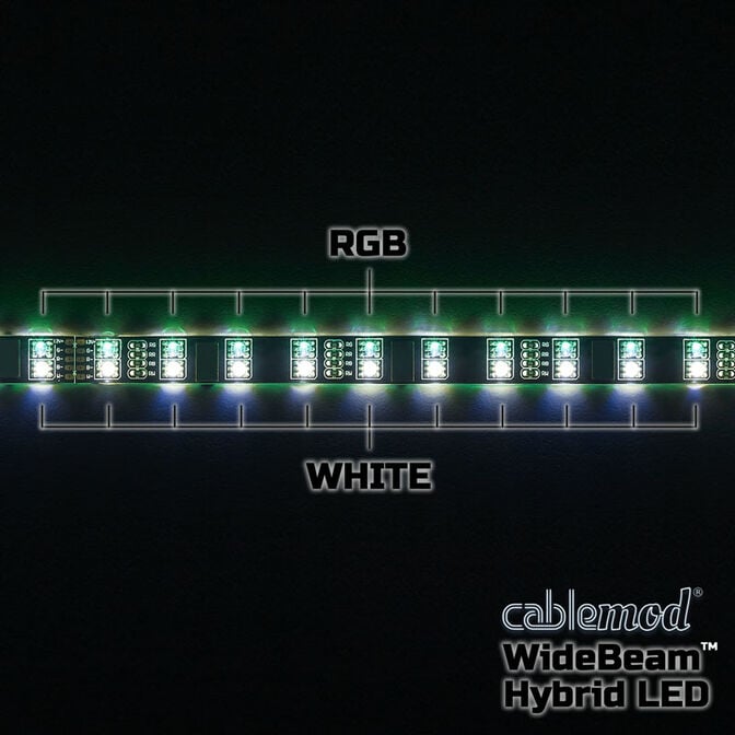 CableMod WideBeam Hybrid LED Strip 60cm - RGB/W image number 2