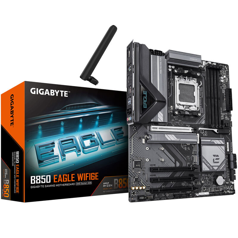 GIGABYTE B850 Eagle WiFi6E Mainboard, Sockel AM5, AMD B850, ATX, DDR5