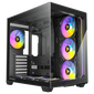 Antec C5 Computer Case, Mid-Tower, ATX, RGB, Tempered Glass - black