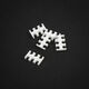 King Mod Service 6-Slot Cable Comb 3mm small - white - set of 5
