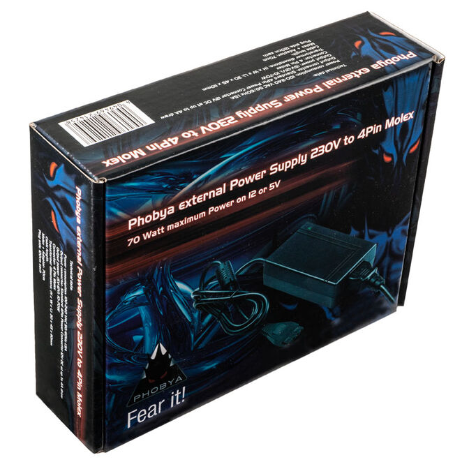 Phobya external power supply 230V to 4Pin Molex - 70 Watt image number 4