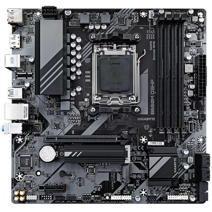 GIGABYTE B650M D3HP Mainboard, Sockel AM5, AMD B650, Micro-ATX, DDR5 image number 2