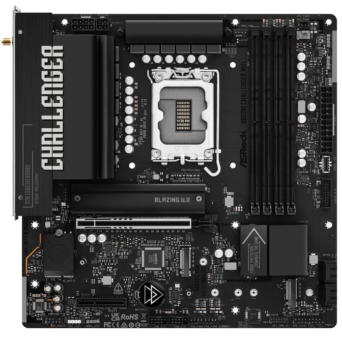 ASROCK B860M Challenger WiFi Motherboard, Socket 1851, Intel B860, mATX, DDR5 image number 2