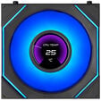 Lian Li UNI FAN SL-INF LCD FLEX Wireless Fan, ARGB and LCD - Reverse Blade, 120mm, black, 3-pack with controller image number null