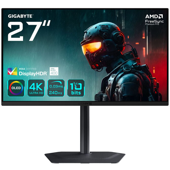 GIGABYTE MO27U2, 27 Zoll 4K Gaming-Monitor, 240Hz, QD-OLED-Panel, FreeSync Premium Pro image number 0