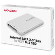 AXAGON RSS-M2SD enclosure for M.2 SATA SSDs up to 2280 - Aluminium, silver image number null