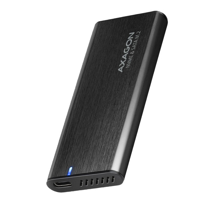 AXAGON EEM2-SB2 USB-C 3.2 Gen 2, M.2 SSD Enclosure - black image number 0