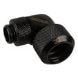 Alphacool Eiszapfen Anschluss 90 Grad G1/4 Zoll AG auf 16mm AD Hardtube - schwarz image number null