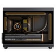 Jonsbo D33 Wood PC Case, Mini Case, mATX, Tempered Glass - Black, Wood image number null