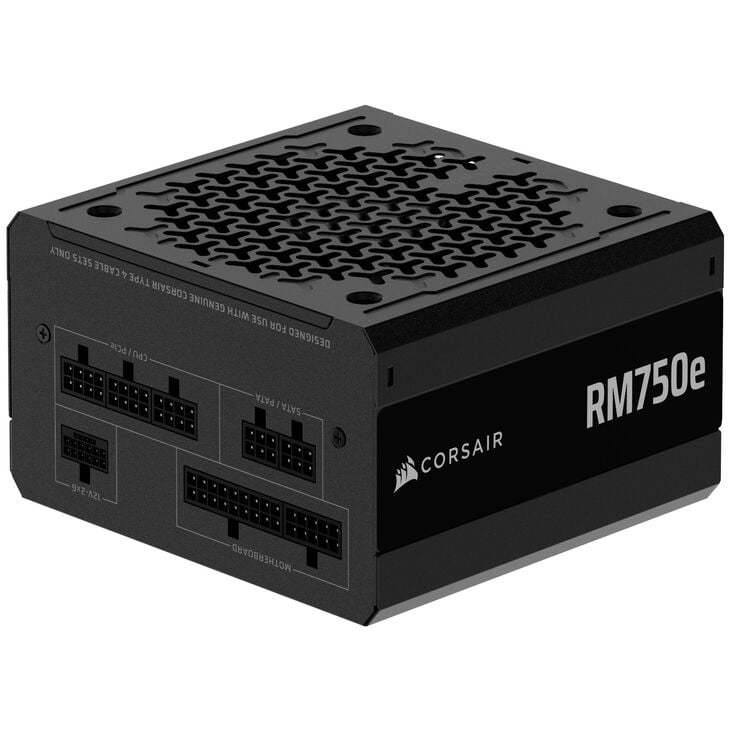 Corsair RMe Series RM750e 80 PLUS Gold power supply, modular, ATX 3.1, PCIe 5.1 - 750 watts, black image number 1