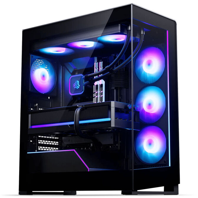 Phanteks NV5X PC-Geh&auml;use, Midi-Tower, E-ATX, Tempered Glass, ARGB - schwarz image number 1