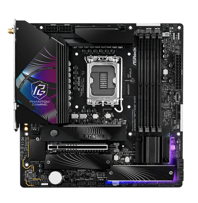 ASRock Z890M RIPTIDE WiFi motherboard, socket LGA 1851, Intel Z890, Micro-ATX, DDR5 image number 3