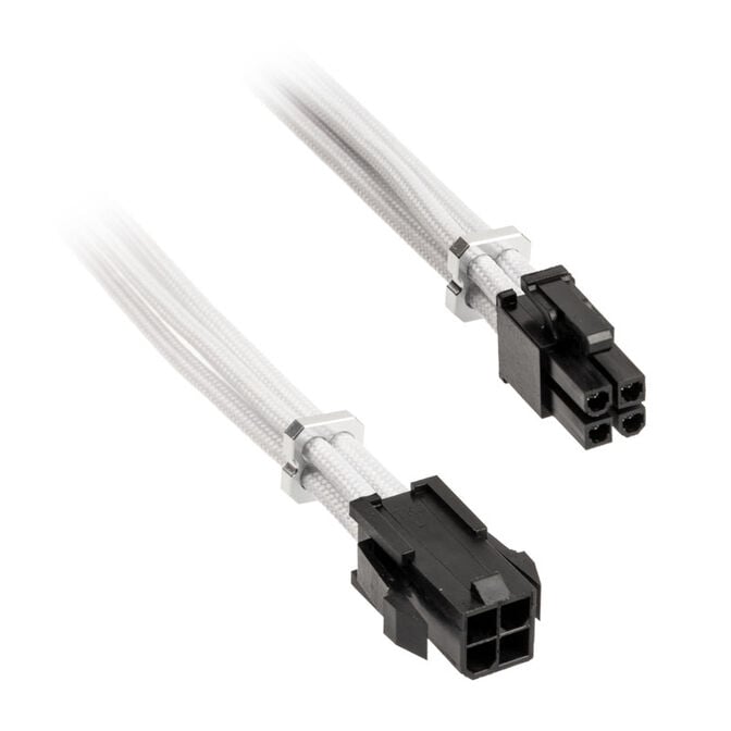 BitFenix Alchemy 4-pin ATX12V extension cable, 45 cm, sleeved - white image number 0
