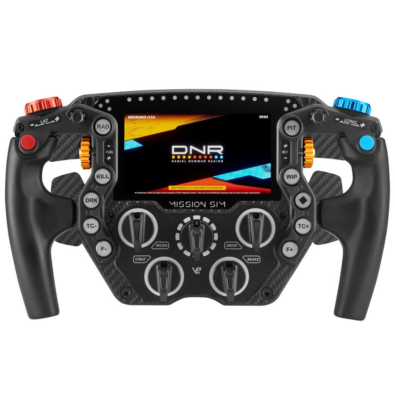VPG Sim Mission Sim Lenkrad, 5"-Zoll-Touch-Display, ARGB, 290mm - schwarz
