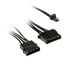 Kolink Lüfter Adapterkabel 3-Pin zu 2x 4-Pin Molex - 245mm, schwarz image number null