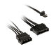 Kolink Lüfter Adapterkabel 3-Pin zu 2x 4-Pin Molex - 245mm, schwarz
