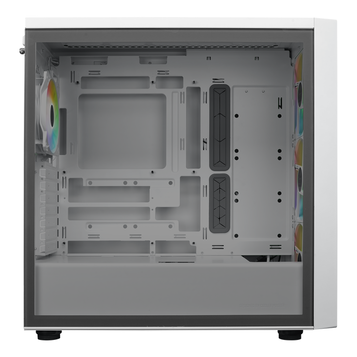 Cooler Master MasterBox 600 ARGB PC-Gehäuse, Midi-Tower, E-ATX, RGB, Tempered Glass - weiß image number 9