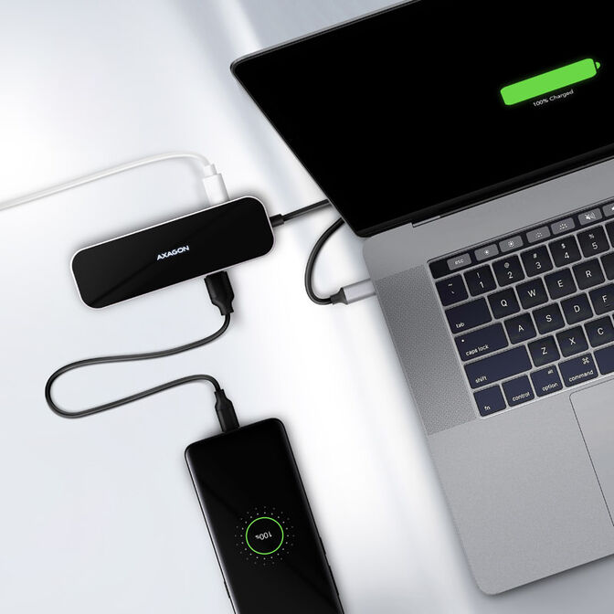 AXAGON HMC-6GL USB-Hub, 3x USB-3.0, 1x RJ-45, 1x HDMI image number 1