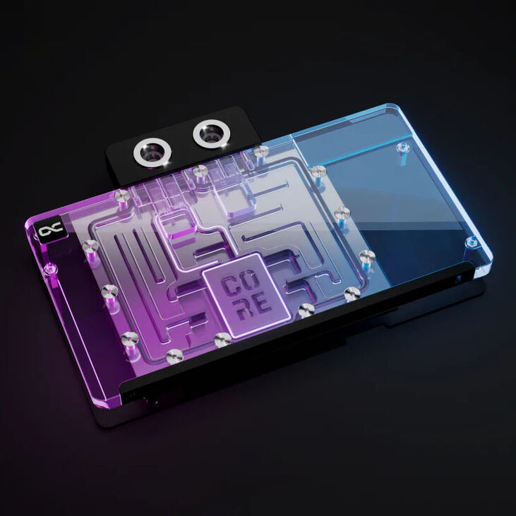 Alphacool Core RX 9070 Red Devil GPU water block, ARGB, with backplate - acrylic image number 2