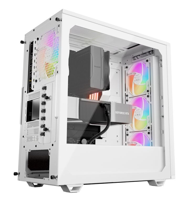 be quiet! Pure Base 501 LX PC-Gehäuse, Midi-Tower, ATX, Tempered Glass - weiß image number 6