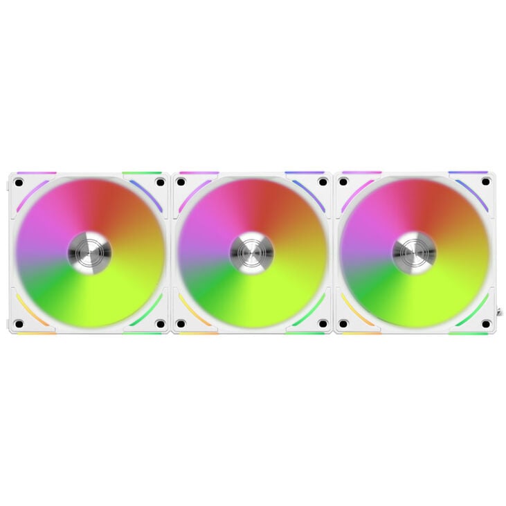 Lian Li UNI FAN AL120 V2 ARGB PWM Fan, Triple Pack with Controller - 120mm, white image number 3