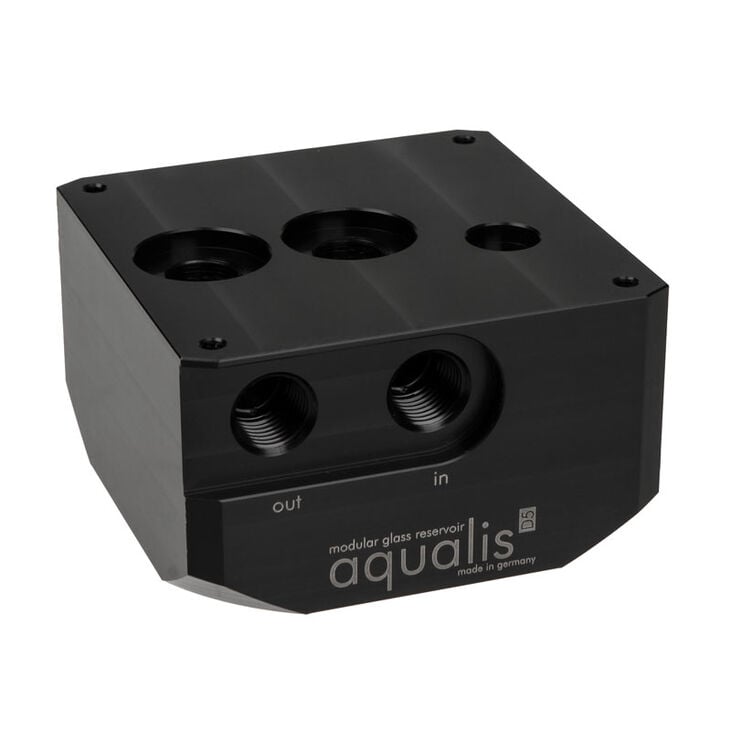 aqua computer D5 pump adapter, aqualis base including level indicator image number 0