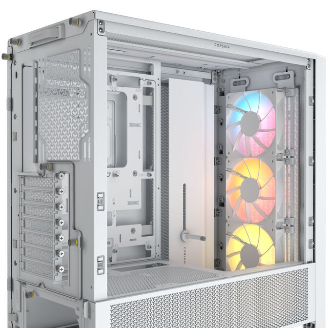 Corsair Frame 4000D RS ARGB PC case, Mid Tower, E-ATX, RGB, Tempered Glass - white image number 2