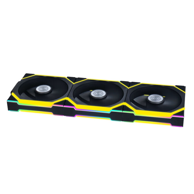 Lian Li UNI FAN SL Wireless ARGB PWM L&uuml;fter, 3er-Pack inkl. Controller - 120 mm, schwarz image number 1