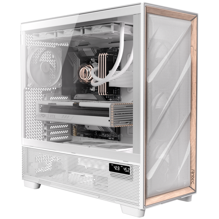 Antec Flux Pro PC Case, full tower, E-ATX, tempered glass – white image number 10