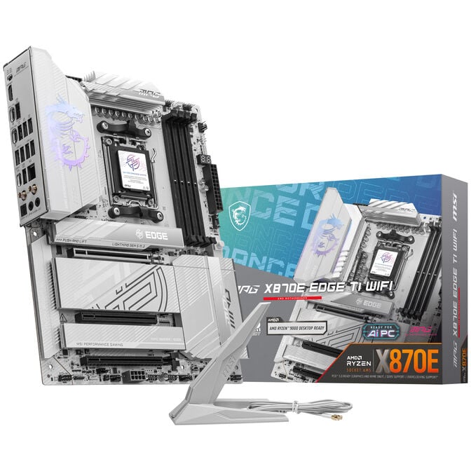 MSI MPG X870E Edge TI WiFi Mainboard, Sockel AM5, AMD X870E, ATX, DDR5 image number 0