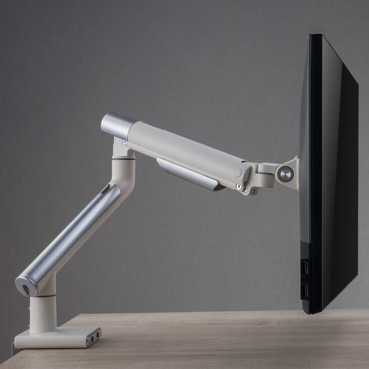 Alterzone Arm One USB Aluminum Monitor Arm, 2 x 3.0 USB Ports, Weiß image number 3