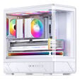Jonsbo D200 PC Case, Mini Tower, mATX, Tempered Glass - white image number null