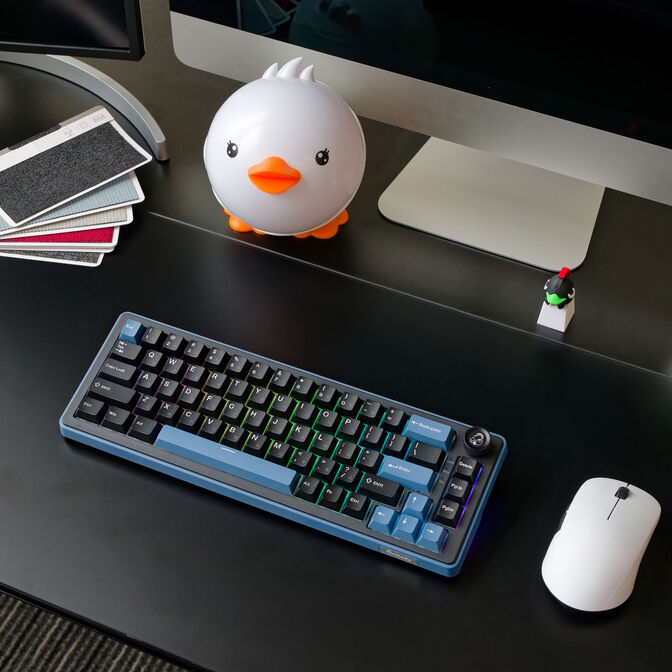 Ducky OK-M 65 Gaming-Tastatur, 65%, Hot-Swap-f&auml;hig, RGB, ANSI - KTT Wine Red Switches image number 14