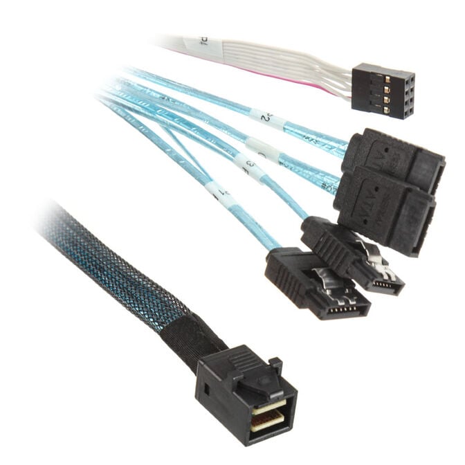 SilverStone SST-CPS05 Mini-SAS zu SATA 7-Pin Kabel - 50 cm image number 0